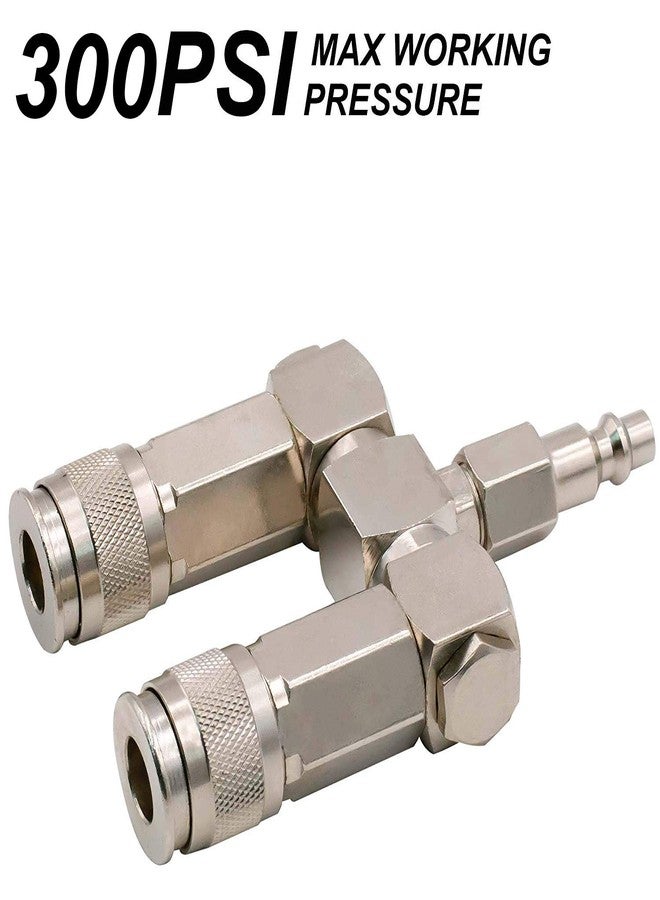 FIXSMITH Air Hose Connector- 2 Way Air Hose Splitter,1/4 In NPT, Air Compressor Accessories Fittings, Swivel 360 Degrees Connectors. - Image 4