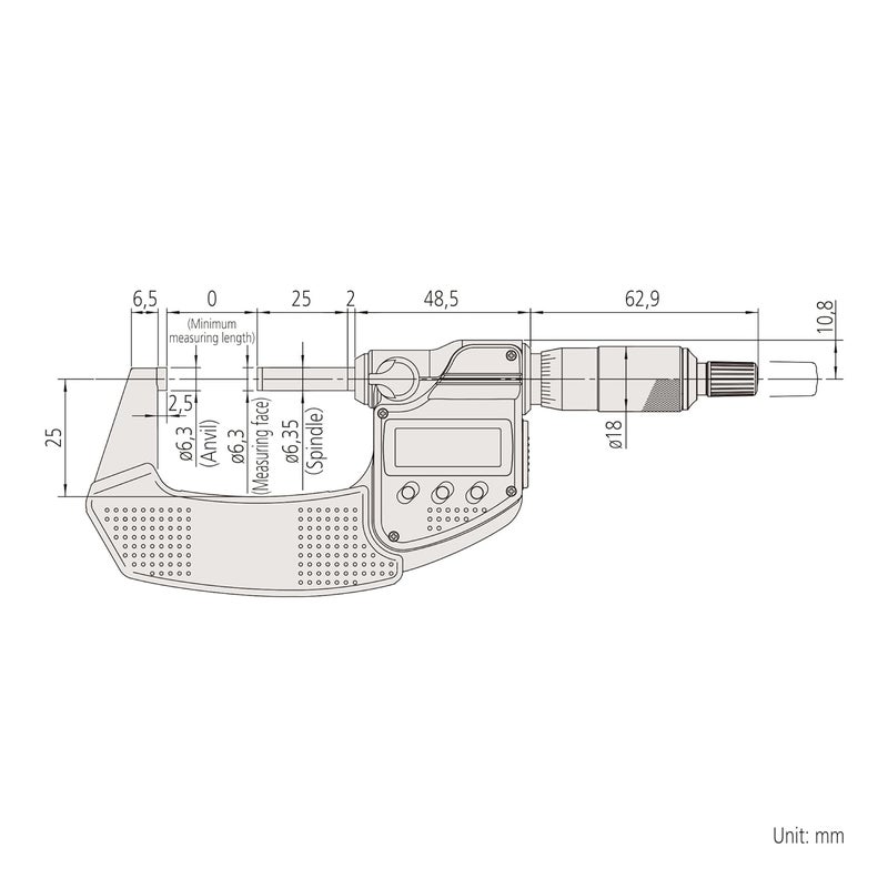 Mitutoyo Mitutoyo 29334030 Digital Micrometer InchMetric Ratchet Stop 01 0254mm Range 000005 0001mm Resolution 000005 Accuracy Meets IP65 Specifications  - Image 4