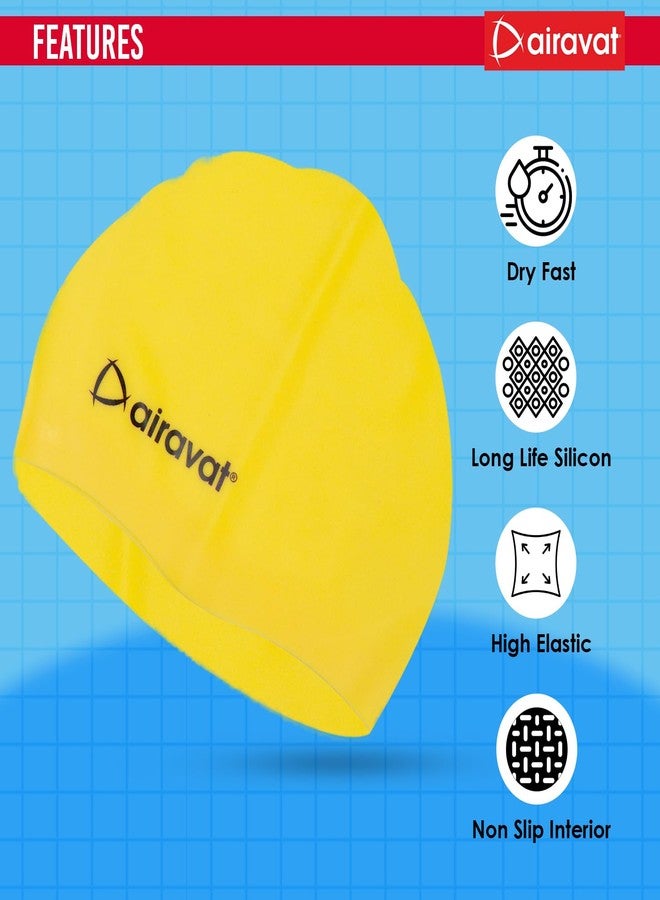 AIRAVAT Hydro 0027 Swimming kit, Swimming Set With Swimming Goggle Nose & Ear Plug And Swim Cap | Optic Quality Poly carbonate Lenses, 100% UV Protection Anti-fog Coated, Ultra Durable (Yellow) - Image 1