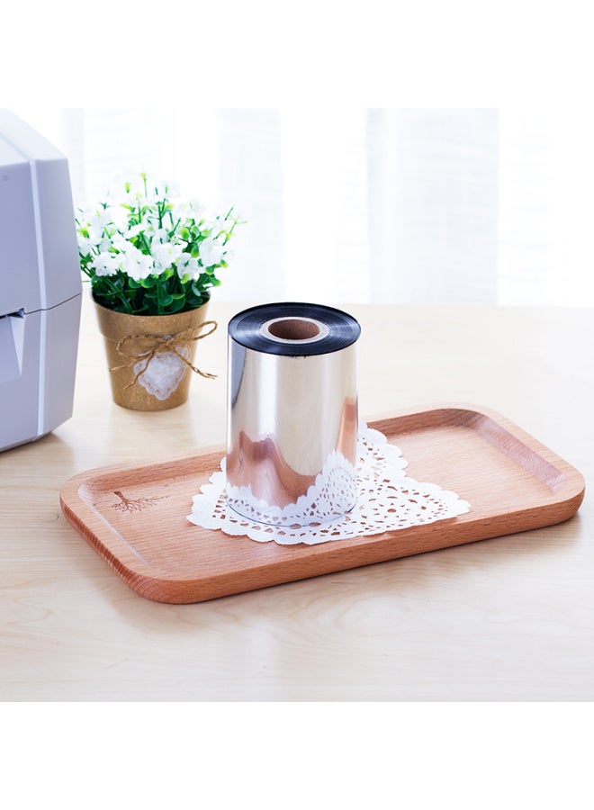 ديلي Deli 90mm*300m طابعة نقل حراري للباركود طابعة ملصقات شريط كربوني شمعي عالمي 81523 (لفة واحدة) - Image 4