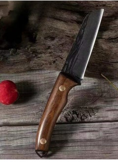 Browning Carbon Steel Boning Knife Sharp Wooden Handle Knife Handle Meat Knife Barbecue Outdoor Knife - Straight Edge  - Image 2