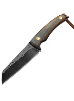 Browning Carbon Steel Boning Knife Sharp Wooden Handle Knife Handle Meat Knife Barbecue Outdoor Knife - Straight Edge  - Image 5