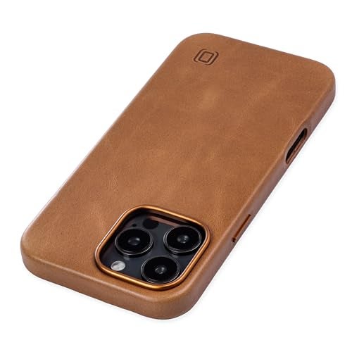 Dockem Genuine Leather Case for iPhone 16 Pro Max, Compatible with MagSafe (MSGL, Light Brown) - Image 1