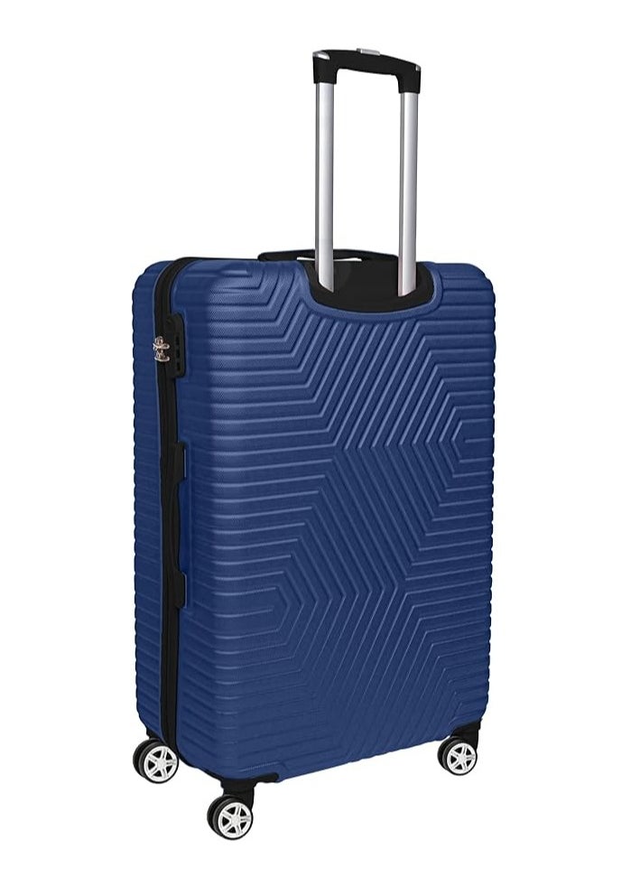 TRAVEL WAY - TrekKit Lightweight 24 inch Checked Suitcase Luggage for 20 kg - Hardshell Suitcase Spinner Luggage for Travel | ABS Luggage with 4 Spinner Wheels (Admiral Blue, 24 Inches (61 cm)) - Image 1