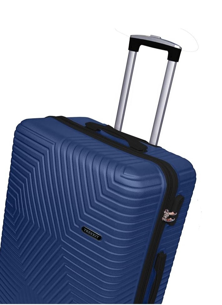 TRAVEL WAY - TrekKit Lightweight 24 inch Checked Suitcase Luggage for 20 kg - Hardshell Suitcase Spinner Luggage for Travel | ABS Luggage with 4 Spinner Wheels (Admiral Blue, 24 Inches (61 cm)) - Image 1