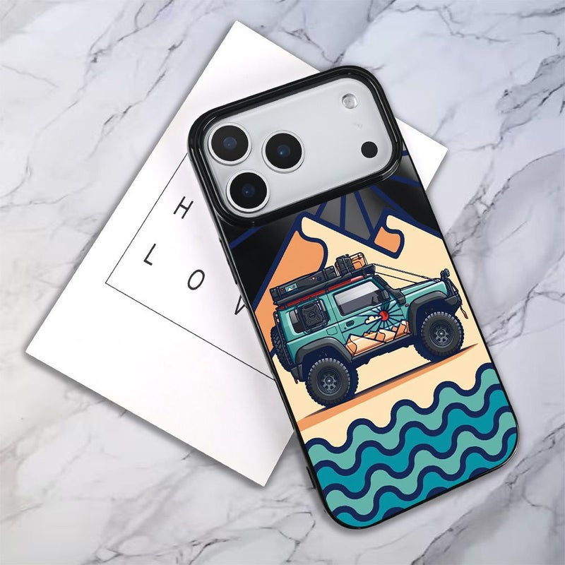 Mixed Color 1 Drop Proof Phone Case For iPhone 15 Pro Max Japanese Mountain Climbing Design - Image 5