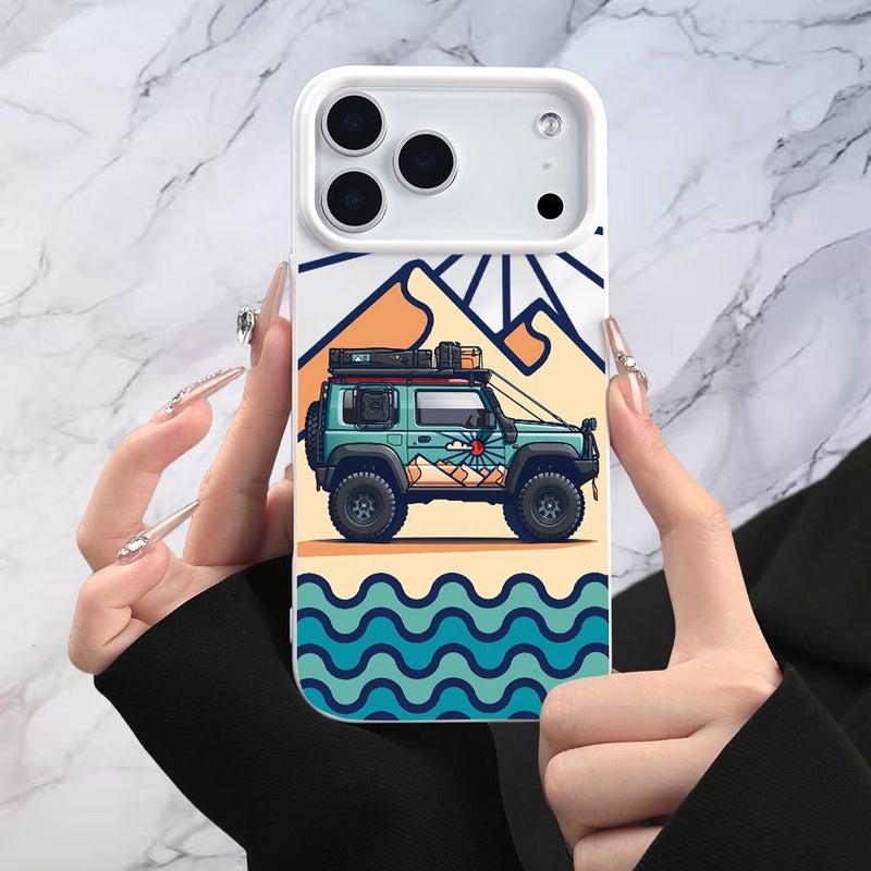 Mixed Color 1 Drop Proof Phone Case For iPhone 15 Pro Max Japanese Mountain Climbing Design - Image 2