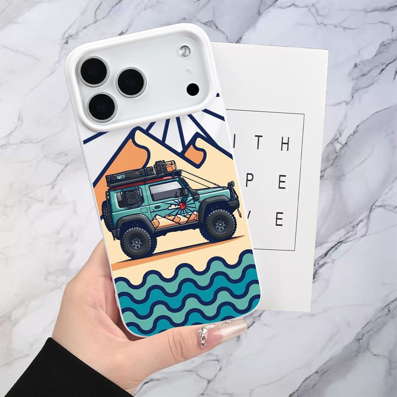 Mixed Color 1 Drop Proof Phone Case For iPhone 15 Pro Max Japanese Mountain Climbing Design - Image 4