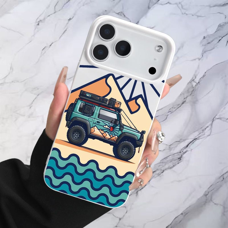 Mixed Color 1 Drop Proof Phone Case For iPhone 15 Pro Max Japanese Mountain Climbing Design - Image 3