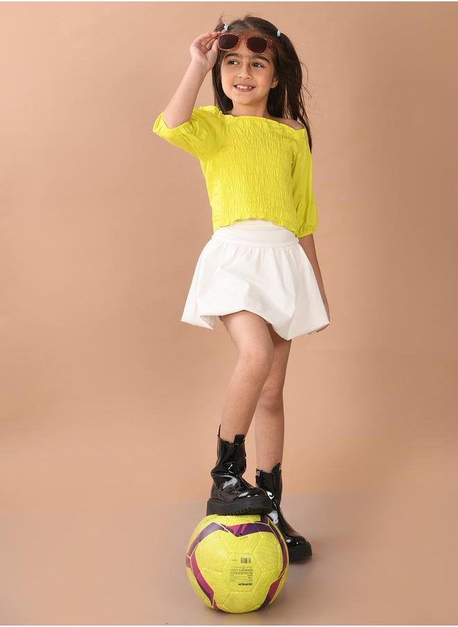 LILPICKS - Square Neck Shirred Crop Top by Styli - Image 1