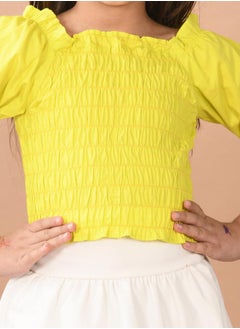 LILPICKS Square Neck Shirred Crop Top by Styli  - Image 4