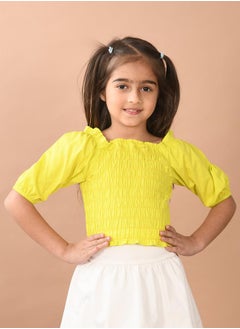 LILPICKS Square Neck Shirred Crop Top by Styli  - Image 2