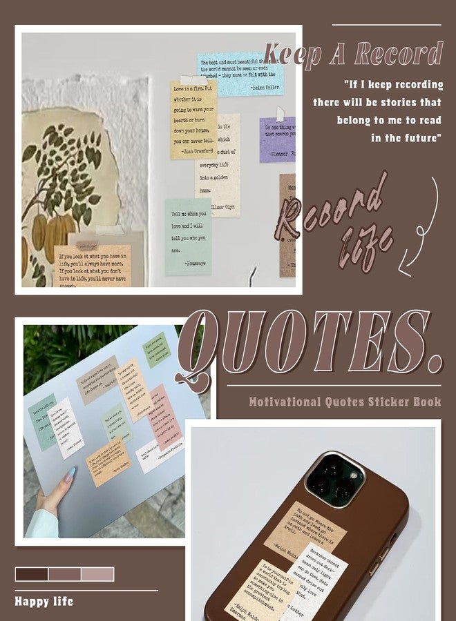 Bomichi Scrapbook Supplies - 24 Sheets 246 Pcs Word Quote Stickers, Junk Journal Supplies for Scrapbooking, Bullet Journal, DIY Craft Card Making - Image 3