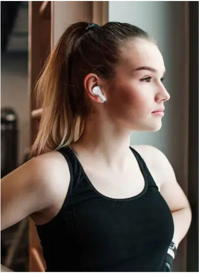 Soundtec Wonder TWS ANC Wireless Earphones with Smart Touch Screen Display, Bluetooth 5.4, Lightweight Compact Design, Remote Camera Control, Integrated Flashlight, Active Noise Cancellation, Long Battery Life – White