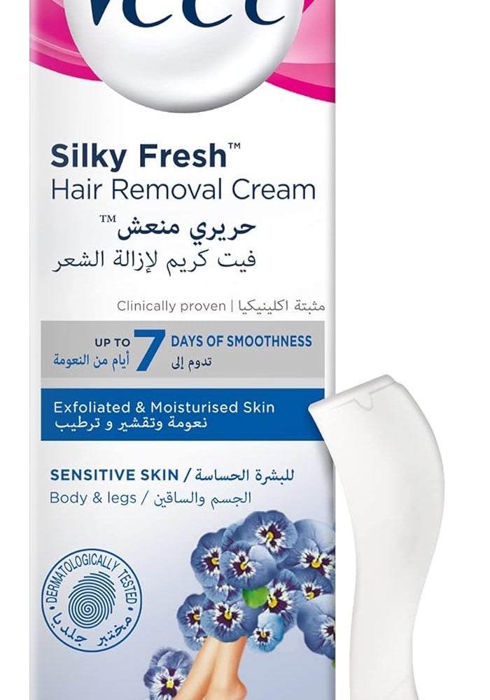 Veet Silky Fresh Hair Removal Cream with Aloe Vera & Violet Blossom - Image 1
