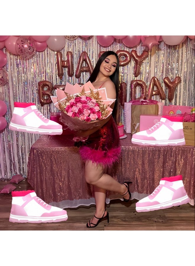 CYMYLAR Girl Basketball Sneaker Balloon Princess Shoes Mother's Day Birthday Foil Balloon Bridal Shower Tennis Sports Logo Decoration  - Image 4