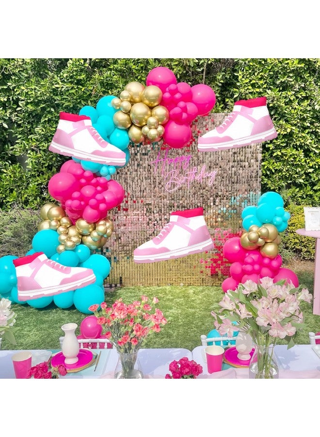 CYMYLAR Girl Basketball Sneaker Balloon Princess Shoes Mother's Day Birthday Foil Balloon Bridal Shower Tennis Sports Logo Decoration  - Image 5