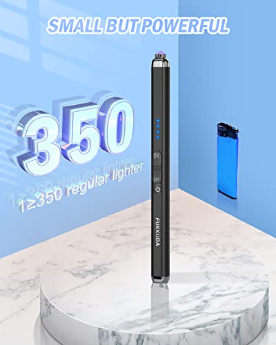 FUKKUDA 【Upgraded】 Dual Arc Electric Candle Lighter Rechargeable USB Lighter Plasma Arc Lighters for Candle (Obsidian Black) - Image 5