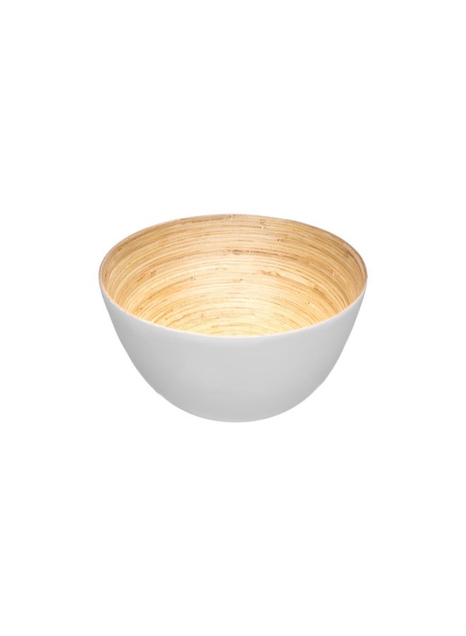 حامل ماكينة تحضير طبق سلطة من الخيزران، أبيض وبني، 17 سم، 154105B - Image 1