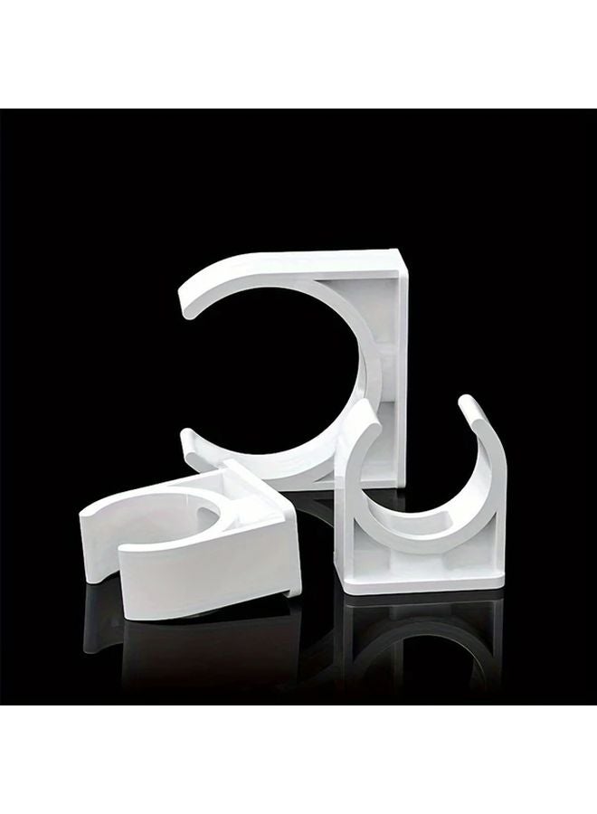 White PVC U Shaped Pipe Clamps 25mm Size for 20 25 32mm Inner Diameter Water Pipes - Image 3
