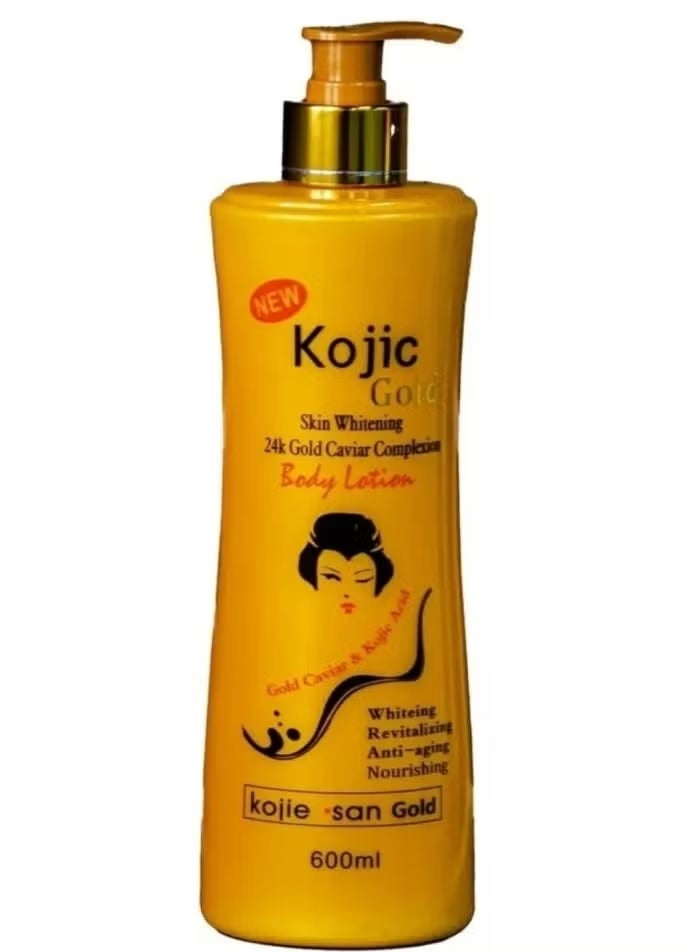Kojic 24-karat gold caviar skin whitening body lotion, 600 ml - Image 1