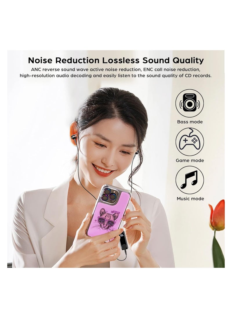 Excefore - Bluetooth 5.2 Adaptor for Wireless Headphones, 60H Battery Life Bluetooth Receiver with LED Digital Display & Noise Cancelling Mic, Wireless Audio Receiver for Speakers, Car/Home Stereo - Image 1