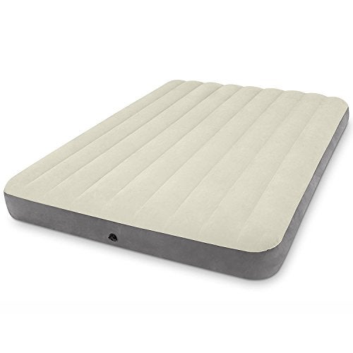 Intex Polyvinyl Chloride (PVC) Dura-Beam Standard Series Deluxe Single High Airbed, Queen Size, Grey - Image 1