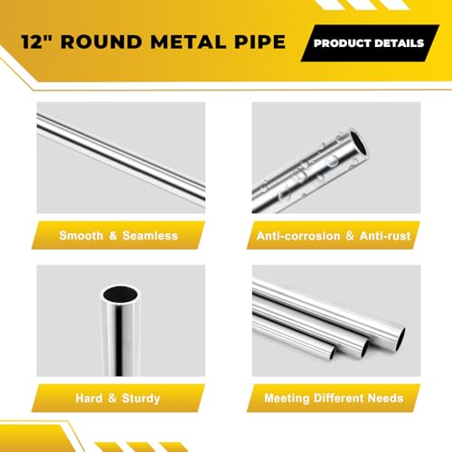 VALVENTO 3/4" OD 316 Stainless Steel Tube 12 inch Length Round Straight Steel Pipe Metal Tubing Industrial Metal Tube (2 Pcs) - Image 4