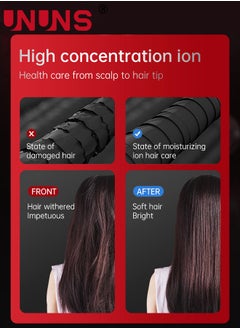 UNUNS 7-Piece Hair Dryer Set,AC Motor Fast Drying Ion Hairdryer,Ionic Salon Hair Dryer,5 Speeds Setting And One-Touch Cold Air With Diffuser,Nozzle,Concentrator Comb For Curly  - Image 5