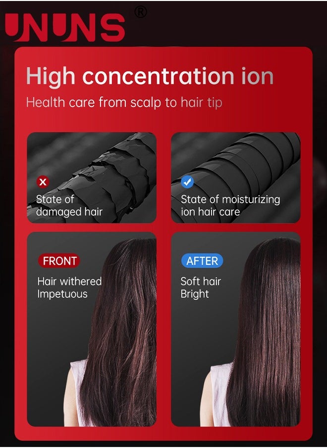 UNUNS - 7-Piece Hair Dryer Set,AC Motor Fast Drying Ion Hairdryer,Ionic Salon Hair Dryer,5 Speeds Setting And One-Touch Cold Air With Diffuser,Nozzle,Concentrator Comb For Curly - Image 1