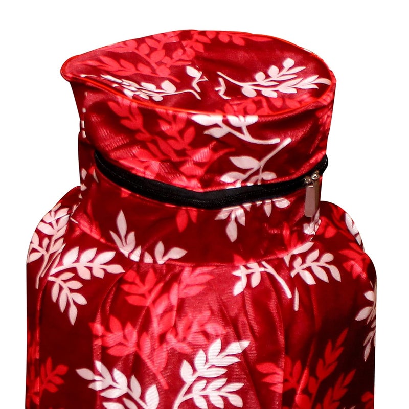 KANUSHI KANUSHI Industries Washable Cotton 1 Piece Lpg Gas Cylinder Cover MaroonCYLMAROONSHORTLEAVES01  - Image 2