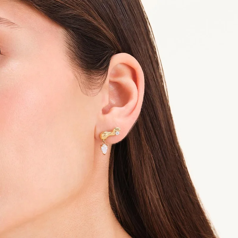 Rosefield  Rosefield Mix Wave Stud Gold - JEWSG-J1300 for Women | Best Price UAE