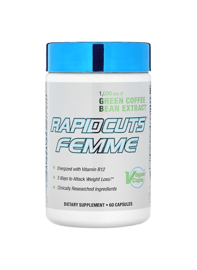 Allmax - ALLMAX, RAPIDCUTS Femme, Green Coffee Bean Extract, 1,000 mg, 60 Capsules - Image 1