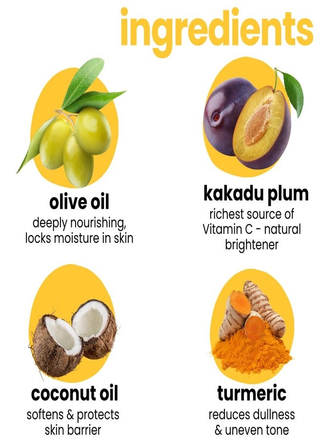 Tuco® Dull Skin Soaps Turmeric, Shea Butter & Coconut Oil Magic Soaps For Bath (75 Gms Pack Of 3) | Paraben Free | Haldi Bath Soap for tan removal | Handmade Soaps For Glowing | Skin Brightening Soap For Men, Women & Kids - Image 2