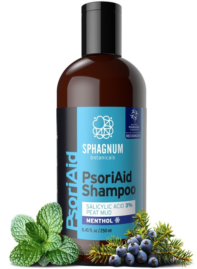 Sphagnum Botanicals NEW 2025 Psoriasis Shampoo with Salicylic Acid - Natural Treatment for Dry, Itchy, Flaky, Red Scalp with Peat & Menthol. Promotes Hair Strength & Growth 8.45 fl oz - Image 1