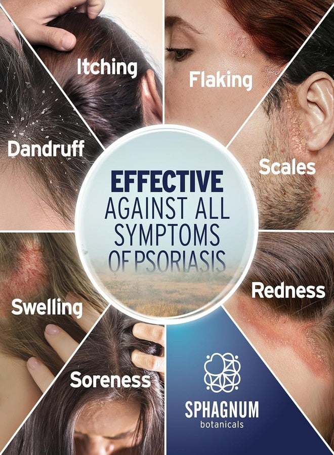 Sphagnum Botanicals NEW 2025 Psoriasis Shampoo with Salicylic Acid - Natural Treatment for Dry, Itchy, Flaky, Red Scalp with Peat & Menthol. Promotes Hair Strength & Growth 8.45 fl oz - Image 4