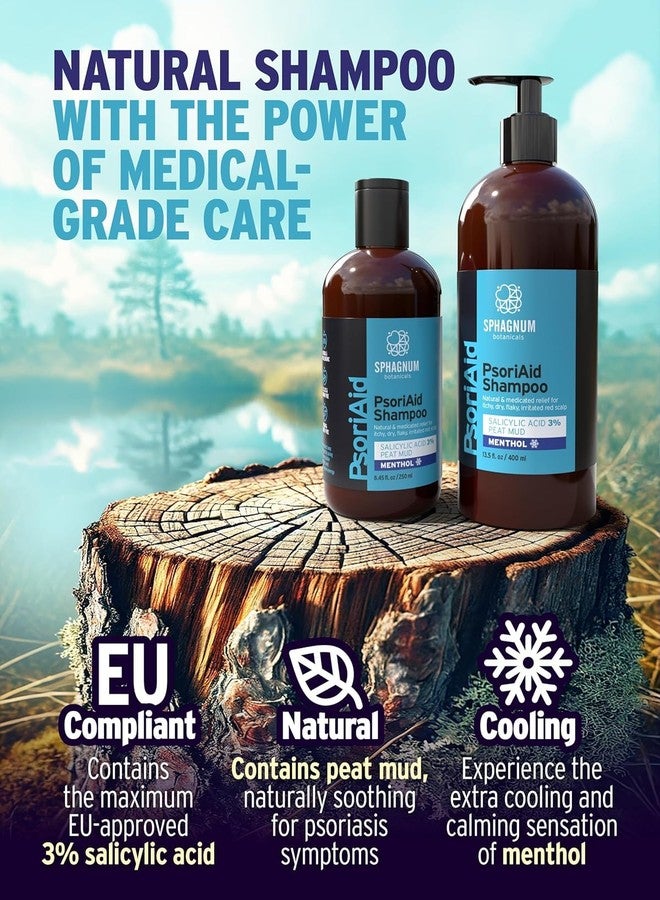 Sphagnum Botanicals NEW 2025 Psoriasis Shampoo with Salicylic Acid - Natural Treatment for Dry, Itchy, Flaky, Red Scalp with Peat & Menthol. Promotes Hair Strength & Growth 8.45 fl oz - Image 5