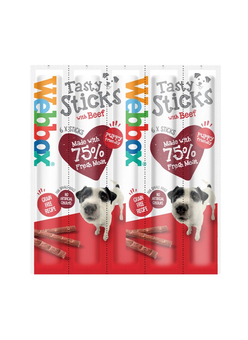 Webbox Dogs Delight Sticks Beef 6 x 30g 