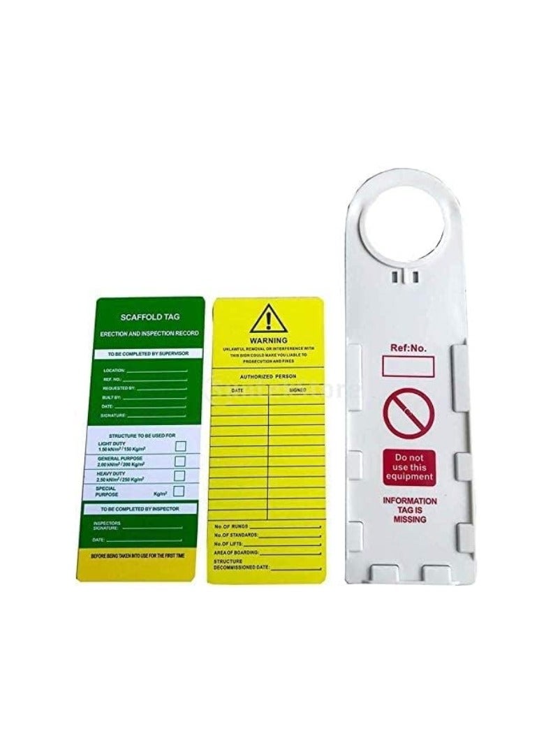 KNP Scaffold Status Holder and Tags Pack of 5 is an essential safety tool for construction sites designed to clearly display the status of scaffolding equipment. - Image 2
