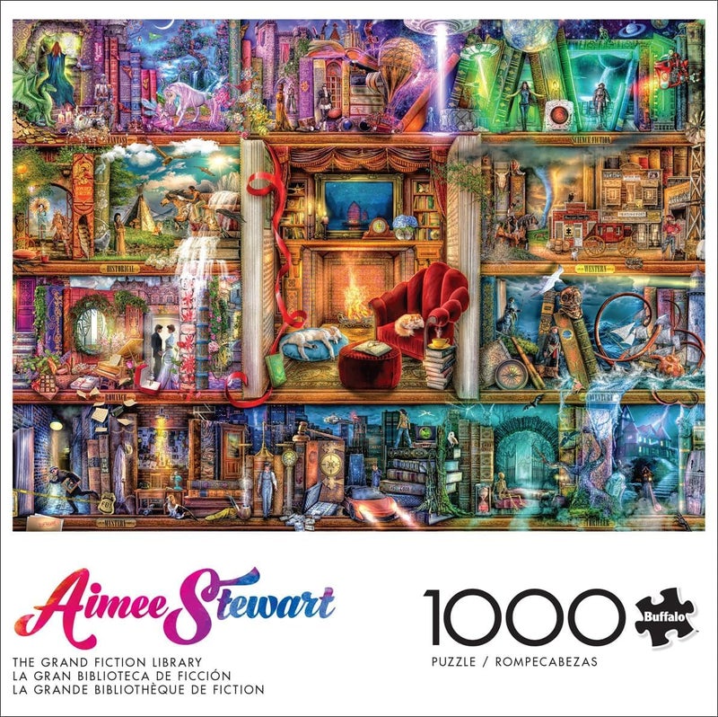 Buffalo Games - Aimee Stewart - The Grand Fiction Library - 1000 Piece Jigsaw Puzzle for Adults -Challenging Puzzle Perfect for Game Nights - Finished Size is 26.75 x 19.75 - Image 3