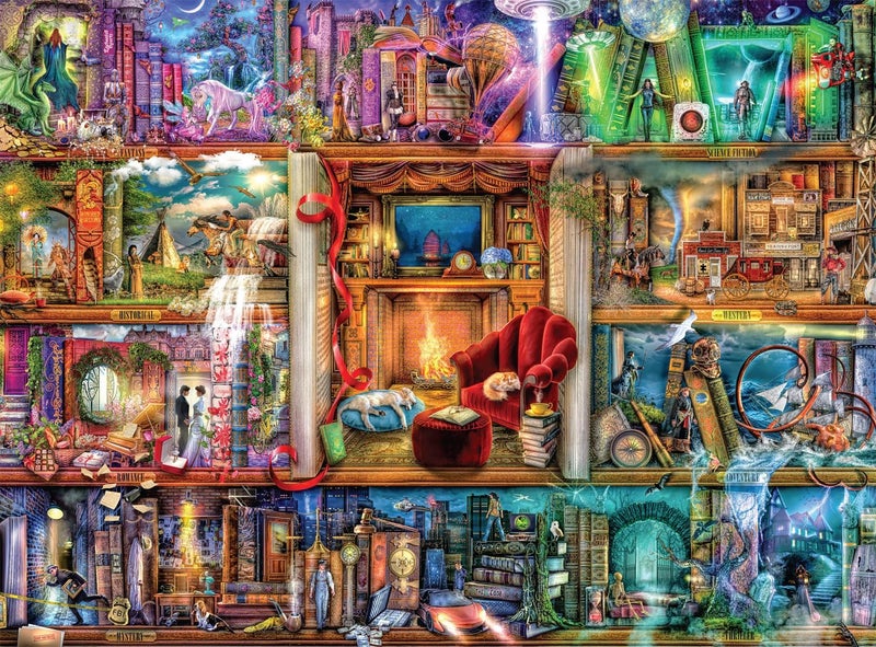 Buffalo Games - Aimee Stewart - The Grand Fiction Library - 1000 Piece Jigsaw Puzzle for Adults -Challenging Puzzle Perfect for Game Nights - Finished Size is 26.75 x 19.75 - Image 2