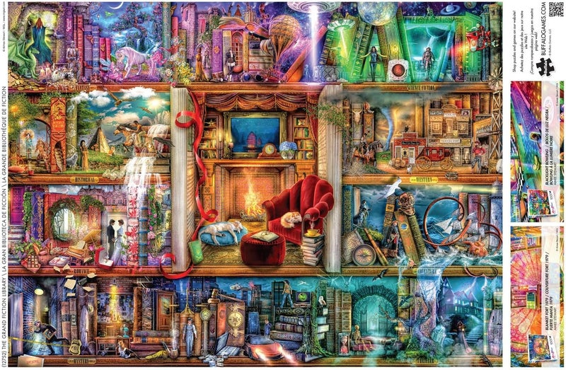 Buffalo Games - Aimee Stewart - The Grand Fiction Library - 1000 Piece Jigsaw Puzzle for Adults -Challenging Puzzle Perfect for Game Nights - Finished Size is 26.75 x 19.75 - Image 5