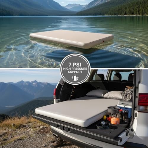 Freein 4" Drop Stitch Camping Air Mattress, Ultralight Inflatable Sleeping Pad with 7 PSI Firm Support, Fast 2–3 Min Inflation, Portable Backpacking & Tent Camping Bed, 76" x 26" - Image 4