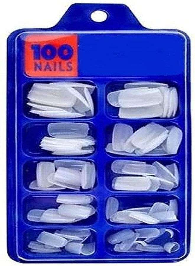 BRIKSHI Artificial Nails Set With Glue Acrylic fake False Nails Set Of 100 Pcs and Artificial Nail Reusable PO1 - Image 2