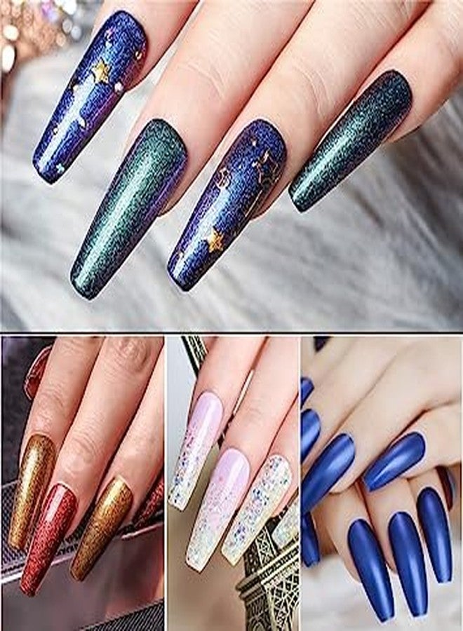 BRIKSHI Artificial Nails Set With Glue Acrylic fake False Nails Set Of 100 Pcs and Artificial Nail Reusable PO1 - Image 4