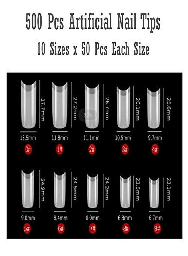 BRIKSHI Artificial Nails Set With Glue Acrylic fake False Nails Set Of 100 Pcs and Artificial Nail Reusable PO1 - Image 5