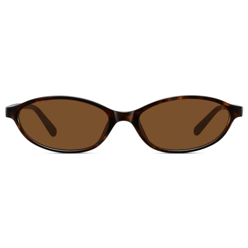 WOWSUN Retro Oval Sunglasses Womens Small Cat Eye Trendy Shades UV400 Protection - Image 4