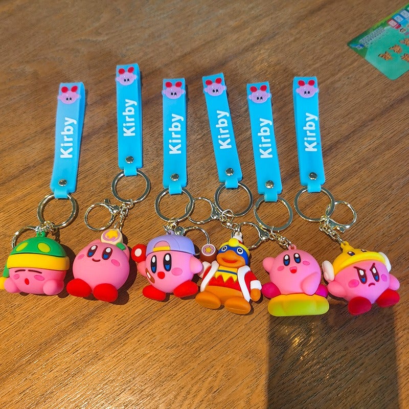 Cute Cartoon Pink Kirby Plush Backpack Keychain - Perfect Gift for All Occasions - Image 5