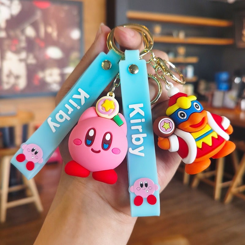 Cute Cartoon Pink Kirby Plush Backpack Keychain - Perfect Gift for All Occasions - Image 4