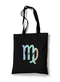 Reusable Eco-Friendly Black Cotton Canvas Tote Bag/Shopping/Shoulder Bag Virgo